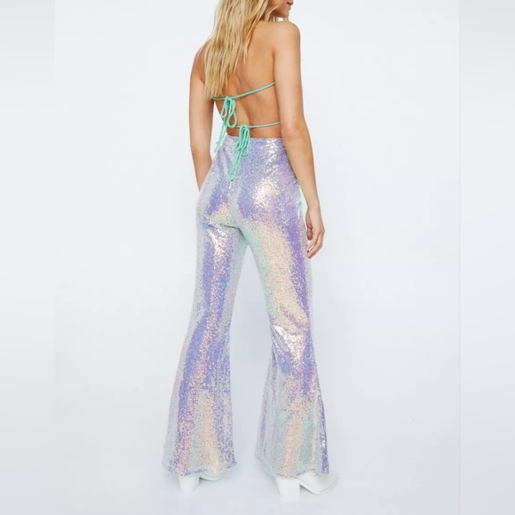 NASTY GAL: Iridescent Sequin Pants - Picture 3 of 4